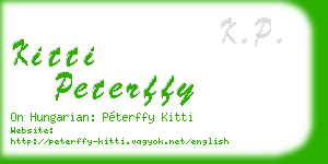 kitti peterffy business card